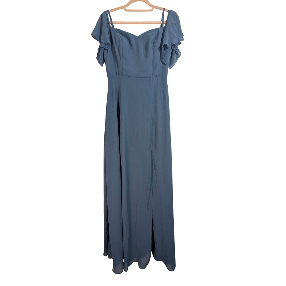 Ever Pretty Maxi Dress Womens 4 Blue Romantic Wedding Formal Gown